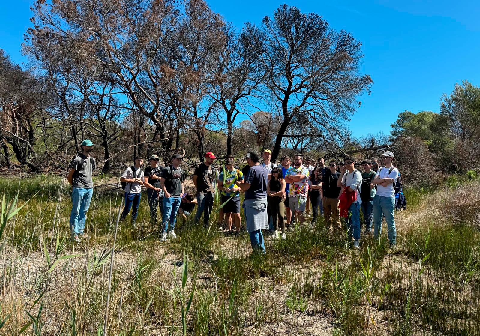 Alumnos de tercer curso exploran la regeneración de la Devesa